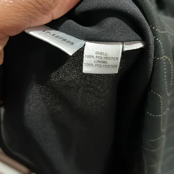 Ann Taylor LOFT Black Dress Midi Geometric Print Flowy with Belt Size 4 - Picture 6 of 14